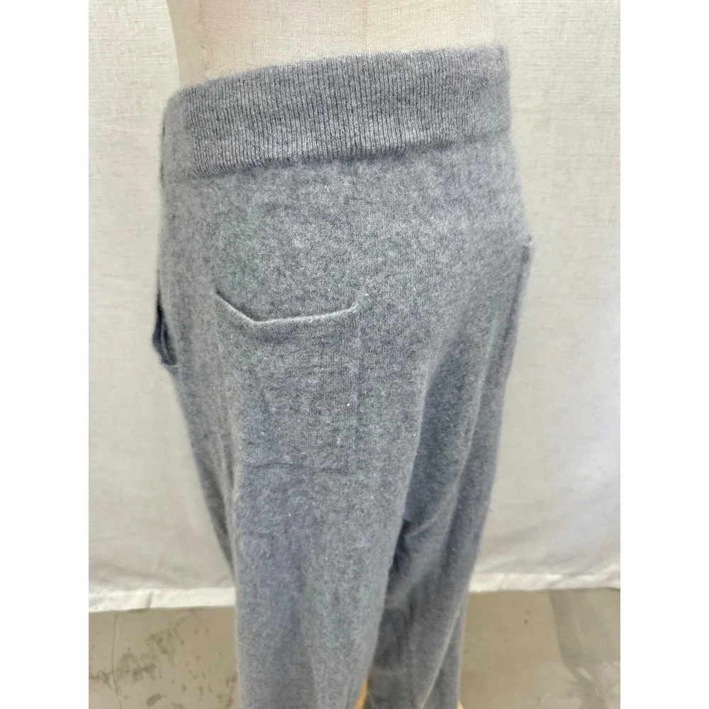 Quince Grey Cashmere Straight Leg‎ Pants Size XL Lounge Minimalist Luxury